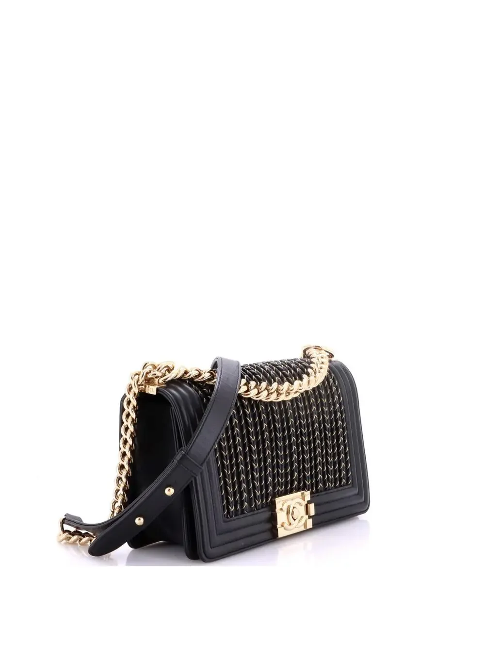 Chanel Boy Flap Bag Braided Woven #262195C37B
